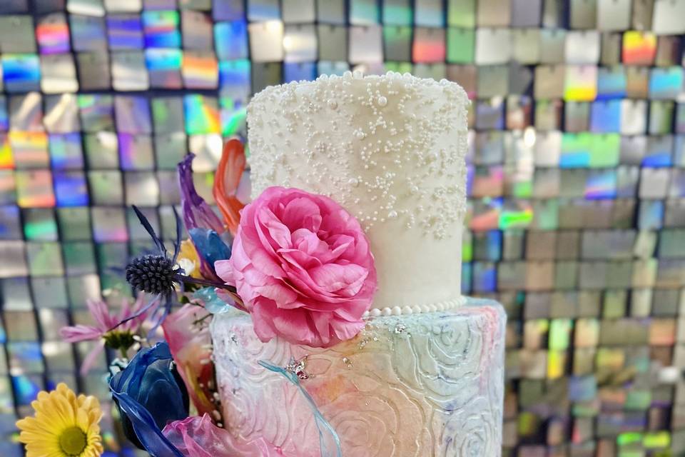Pastel floral cake