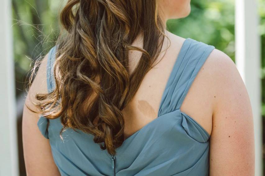 Half Up Half Down Bridesmaid