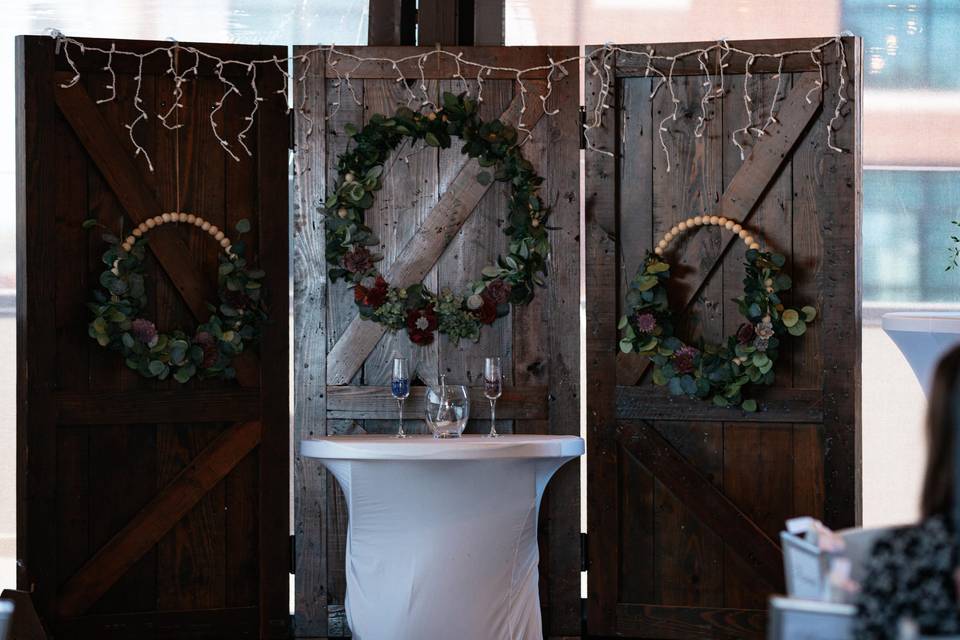 Ceremony backdrop