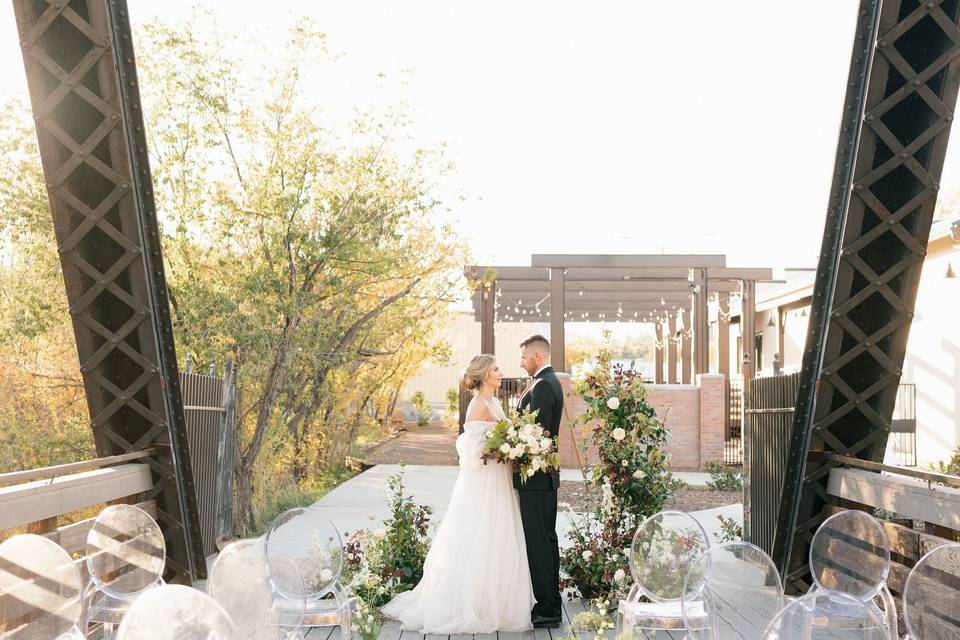 Ceremony on the Truss Bridge