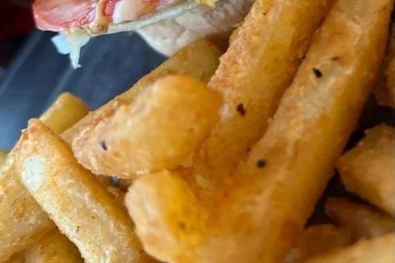 Burger and fries