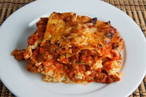 Homemade Italian lasagna