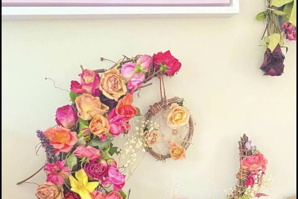 Our custom fresh flower wreath