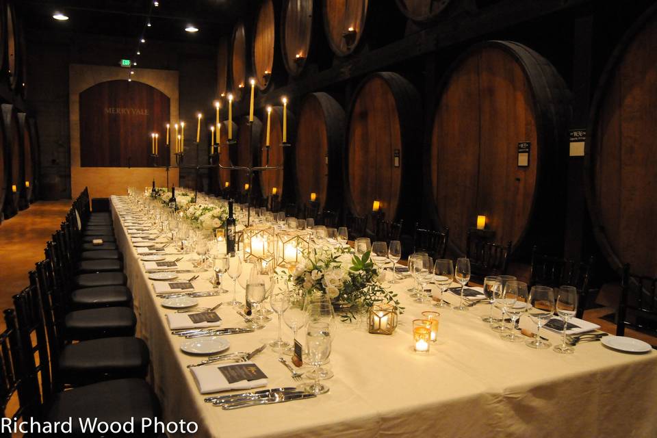 Indoor wedding reception