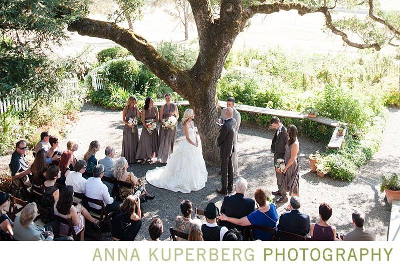 Outdoor wedding ceremony