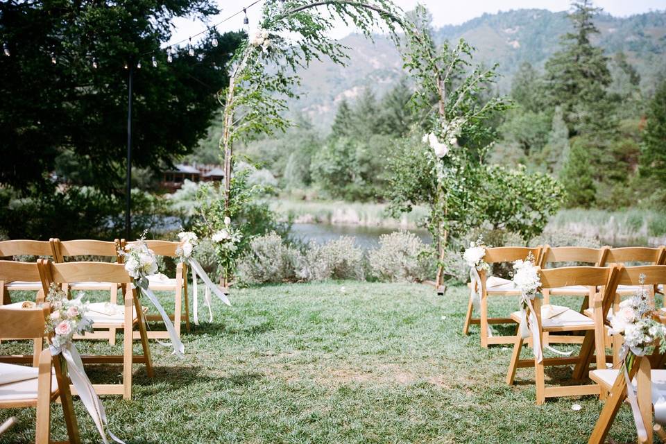 Outdoor wedding venue