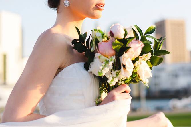 Bride outdoors