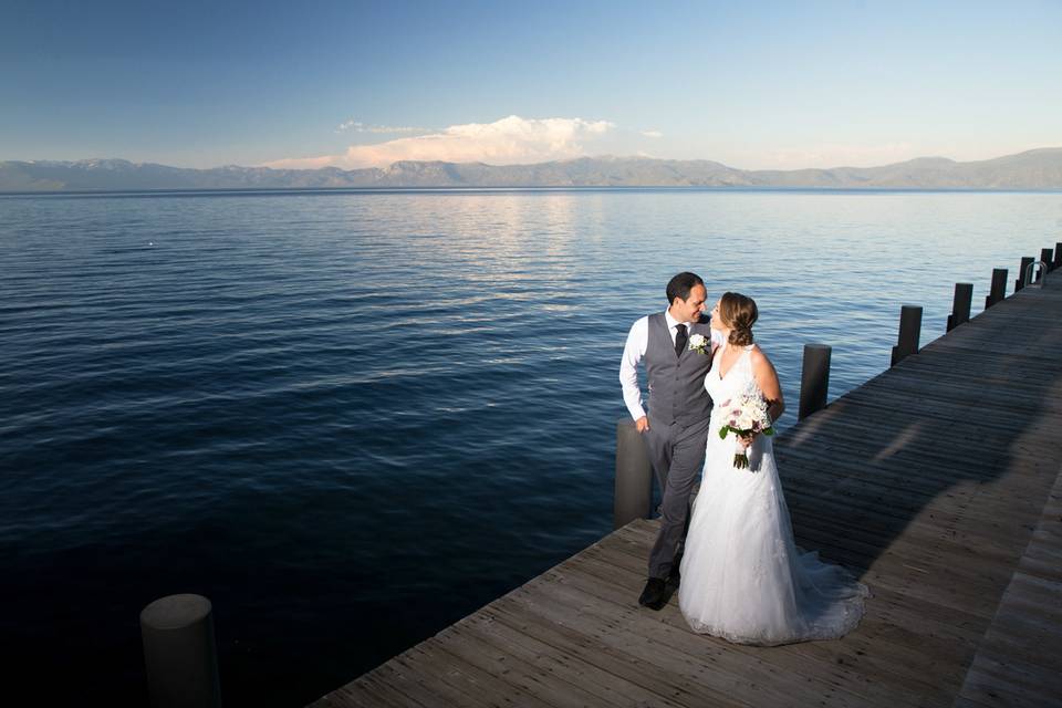 Bride and groom at Sugar Pine State Park