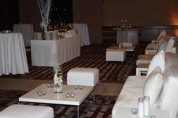 Indoor wedding reception