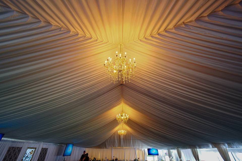 Tent Chandelier & Draping