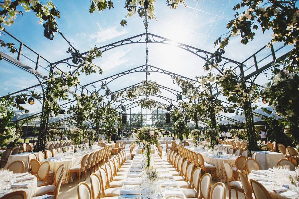 Orangerie outdoor wedding