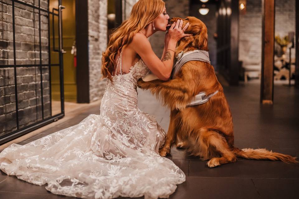 Bride getting ready