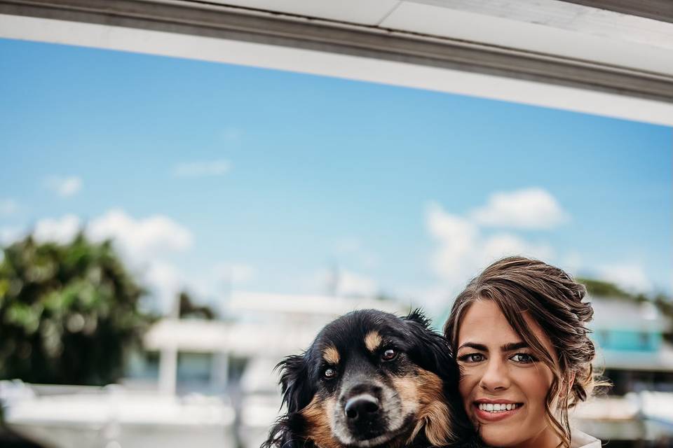 Doggo and bride