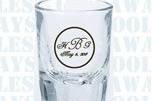Drink to your new marriage with our 2 oz clear shot glass.