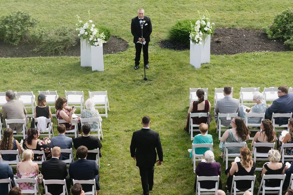 Ceremony from suite