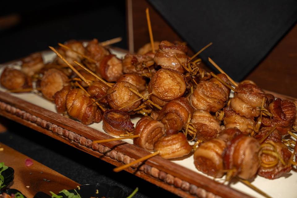 Bacon wrapped scallops