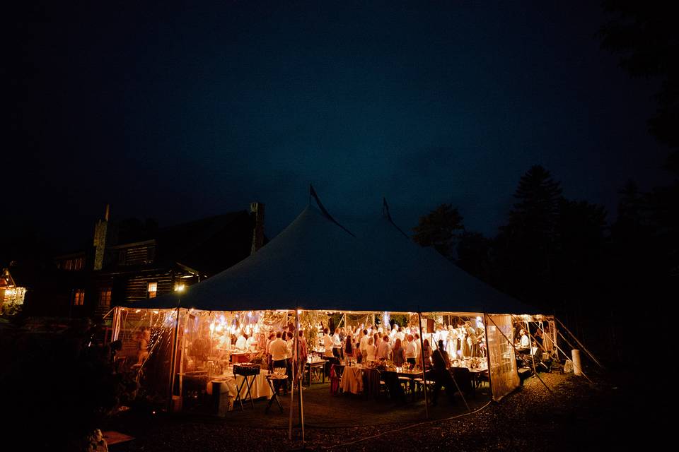 Tent at night