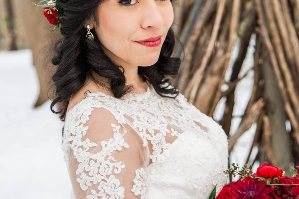 Stunning winter bride