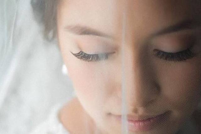 Bride in her veil