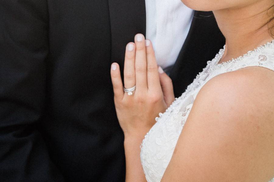 Bride in her veil