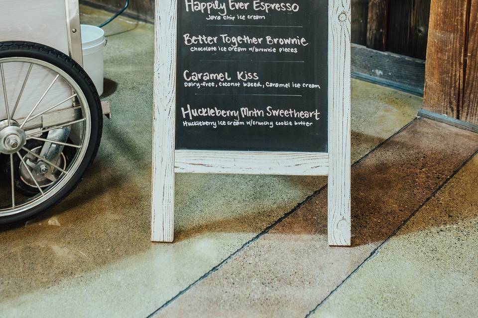 Custom Chalk Board w/flavors