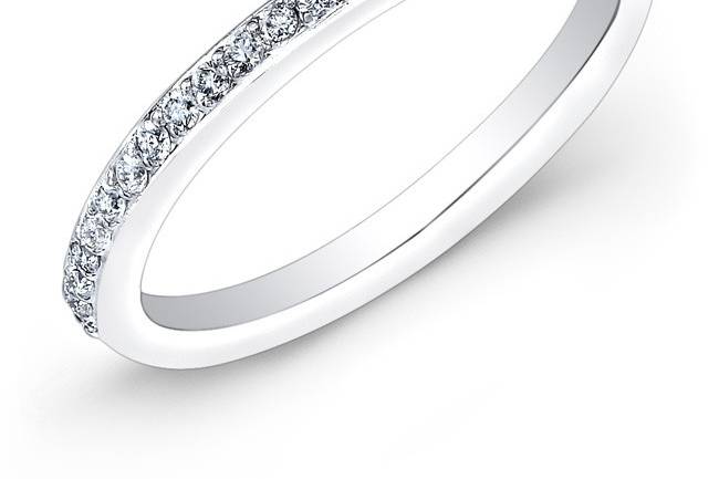 BRD-2011B
This 14KT white gold wedding band features 23 prong-set round diamonds that weigh 0.20PTS.
Call 213.626.6012 or chat with us at www.goldempirejewelry.com to get the best deal for this beautiful piece!