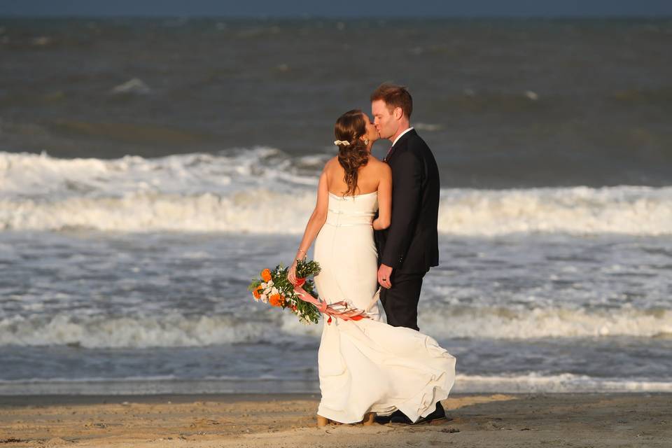 A beach wedding