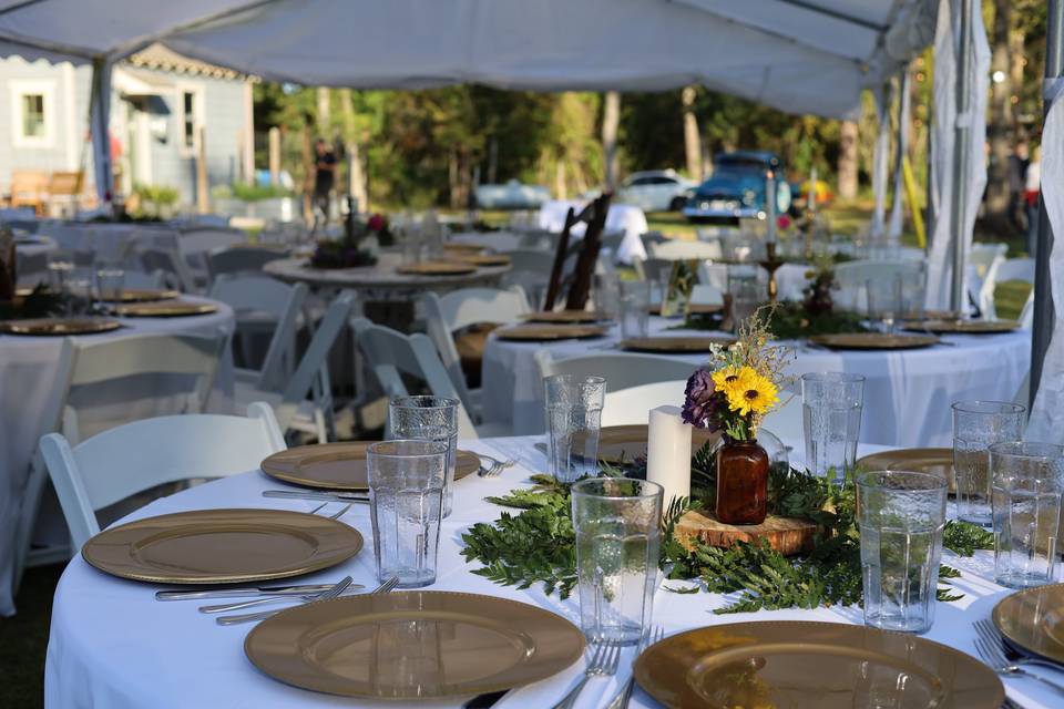 Wedding table setting