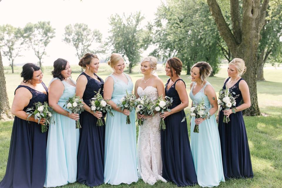 Bride and her bridal party