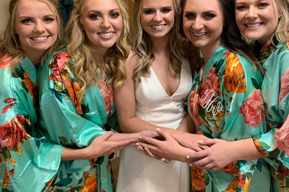 Bride and Bridesmaids