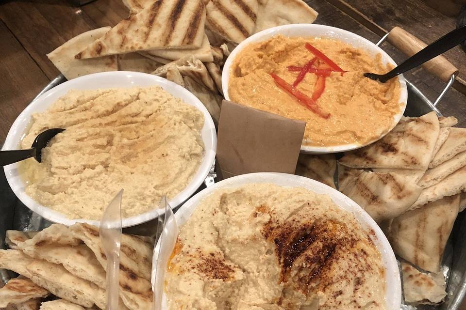 Hummus - appetizer set up
