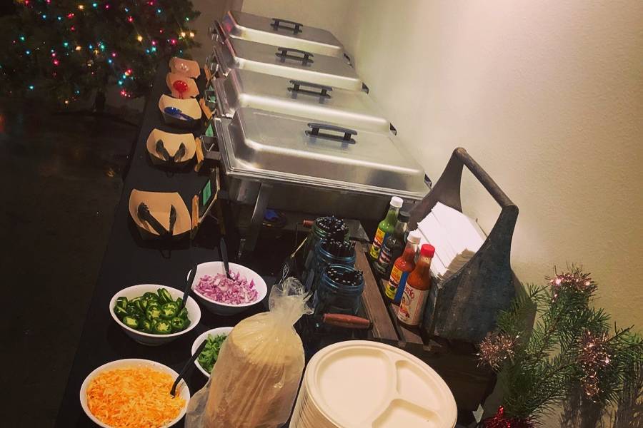 Buffet set up