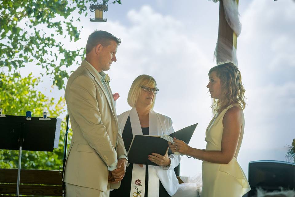 Officiant heading the ceremony