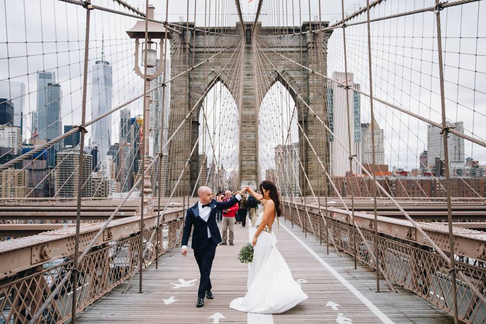 Dancing on the Brooklyn Bridge