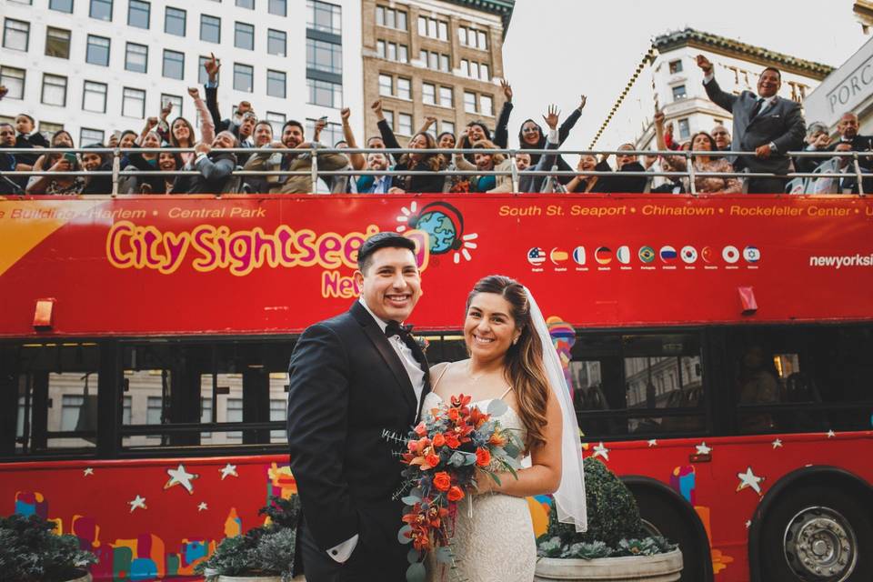 Double Decker Bus Wedding