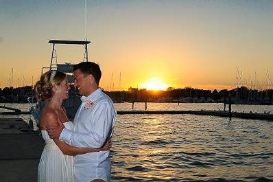 Annapolis Wedding - Sunset on the water