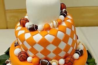 Topsy Turvey UT Groom's cake