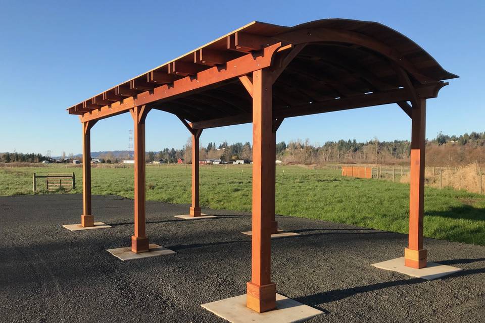 Enjoy our redwood pavilion!