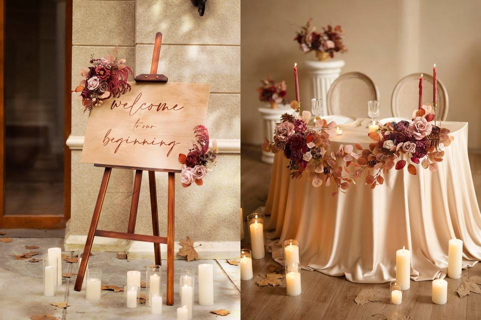 Burgundy & Dusty Rose Wedding