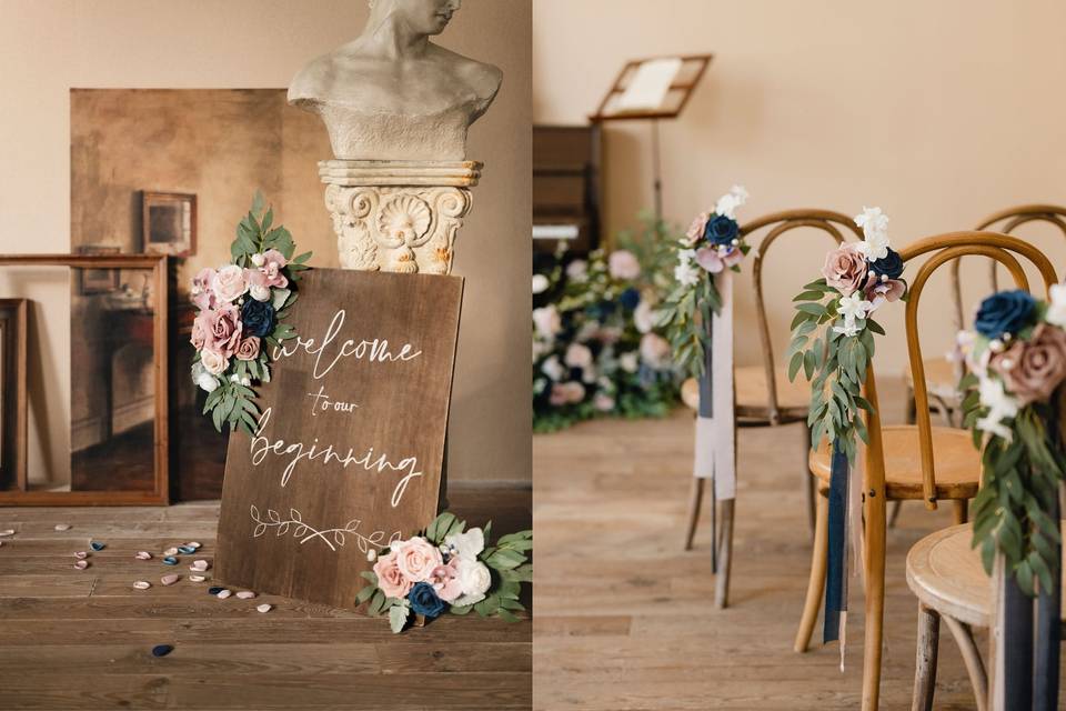 Dusty Rose & Navy Wedding