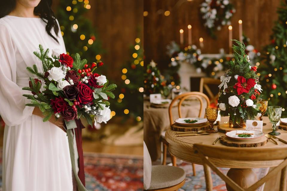 Christmas Red & Sparkle Weddin