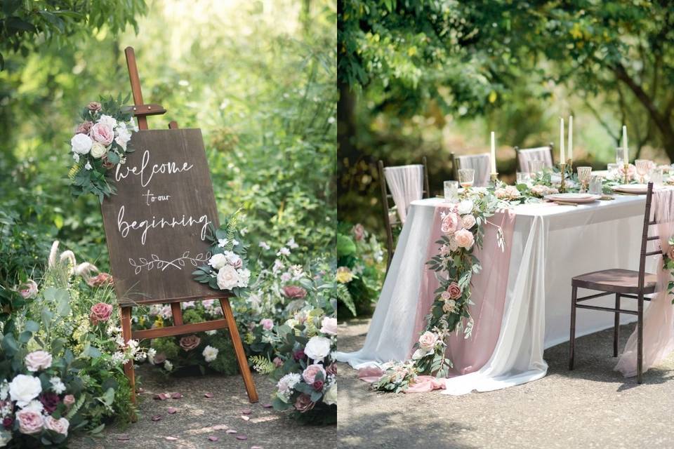 Marsala & Blush Wedding