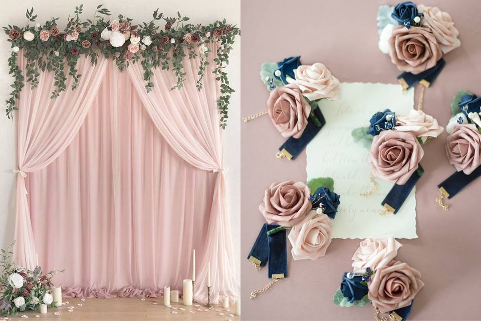 Dusty Rose & Navy Wedding