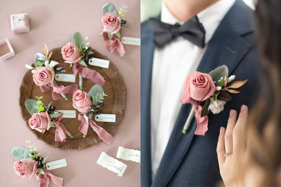 Dusty Rose & Navy Wedding