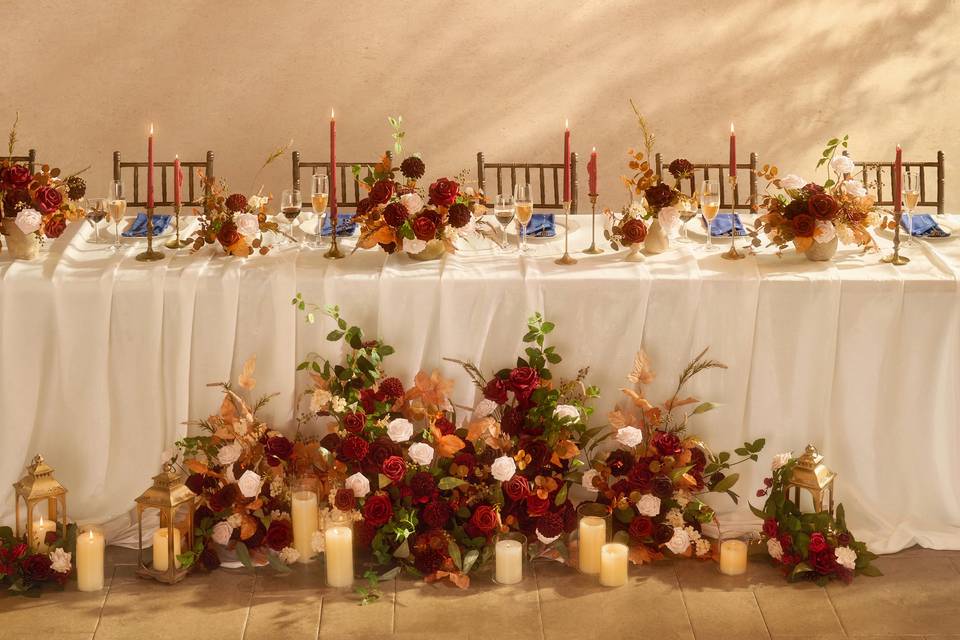 Burgundy Red Romance Wedding
