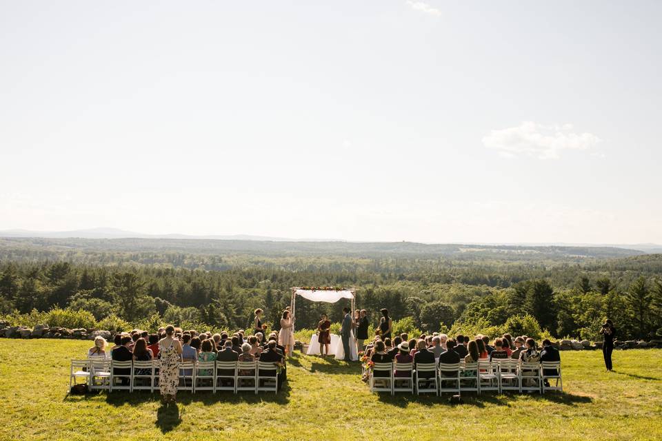 Gorgeous ceremony with a view