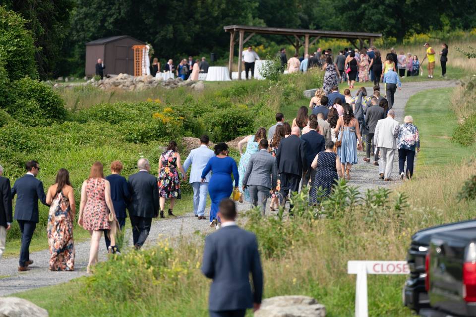 Walk to ceremony