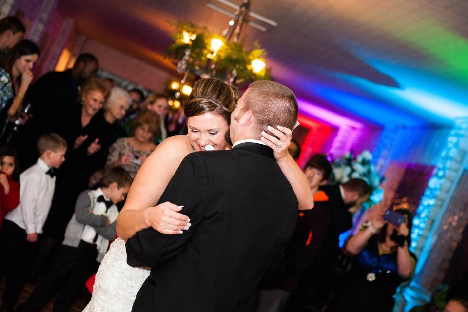 First Dance with uplighting at Schwertner Ranch.