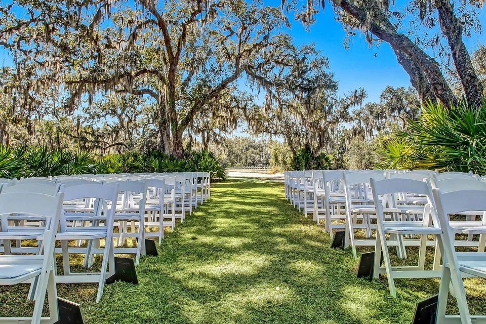 White Resin Ceremony Chairs