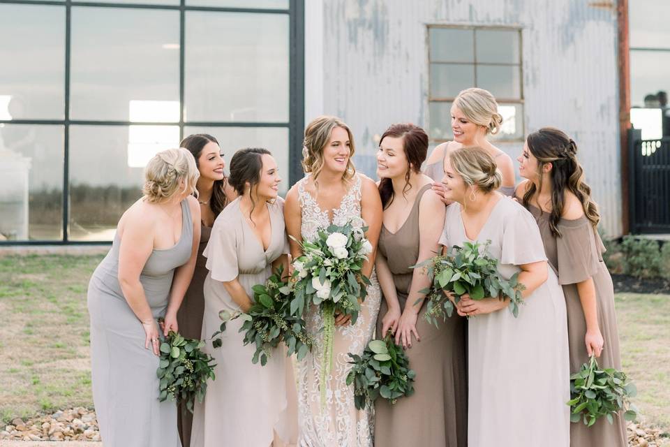 Admiring the bride